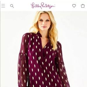Lilly Pulitzer Cabernet Shae Silk Diamond Dress